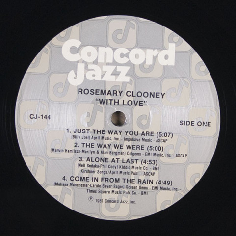 Rosemary Clooney - With Love (1981) [1LP]