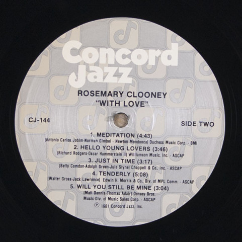 Rosemary Clooney - With Love (1981) [1LP]