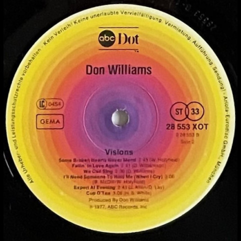 Don Williams (2) - Visions (1977) [1LP]