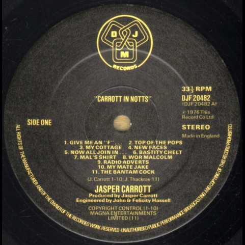 Jasper Carrott - Carrott In Notts (1976) [1LP]