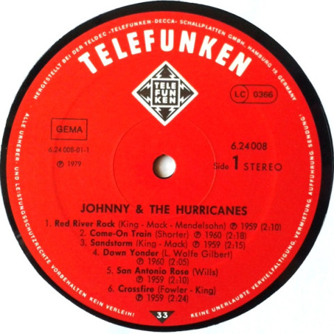 Johnny And The Hurricanes - Johnny And The Hurricanes (1979) [1LP]