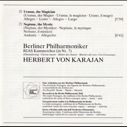 Gustav Holst - Berliner Philharmoniker, Herbert von Karajan - The Planets (1983) [1CD]