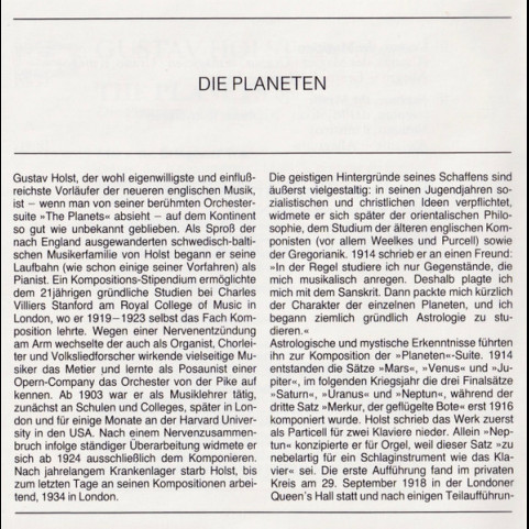 Gustav Holst - Berliner Philharmoniker, Herbert von Karajan - The Planets (1983) [1CD]