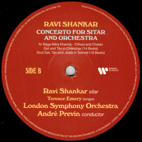 Ravi Shankar & André Previn  -  London Symphony Orchestra - Concerto For Sitar & Orchestra (2023) [1LP] 180g
