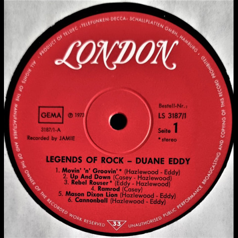 Duane Eddy - The Legends Of Rock (1973) [2LP]