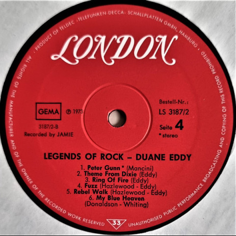 Duane Eddy - The Legends Of Rock (1973) [2LP]