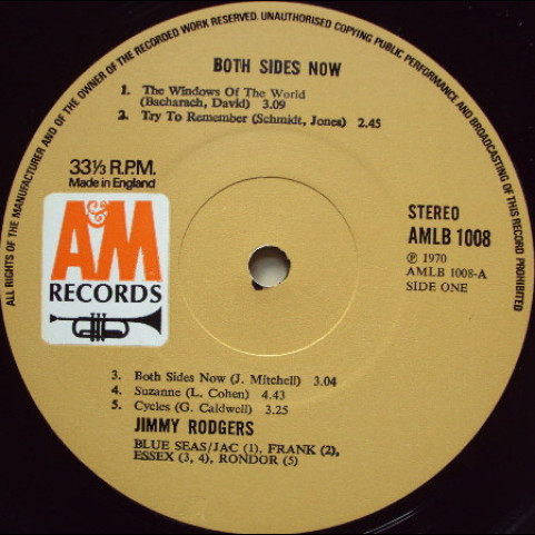 Jimmie Rodgers (2) - Both Sides Now (1970) [1LP]