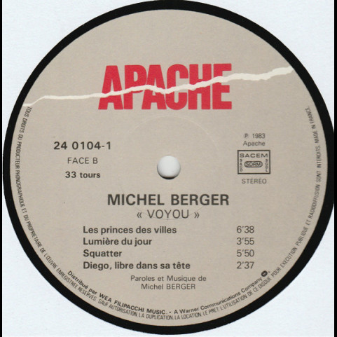 Michel Berger - Voyou (1983) [1LP]