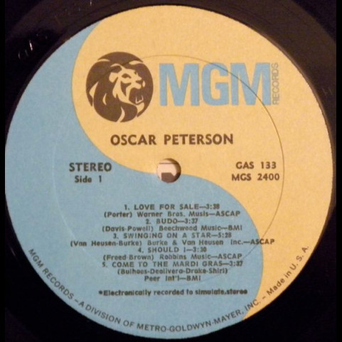 Oscar Peterson - Oscar Peterson (1970) [1LP]