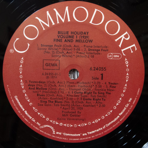 Billie Holiday - Fine And Mellow 1939 And 1944 (1979) [1LP]