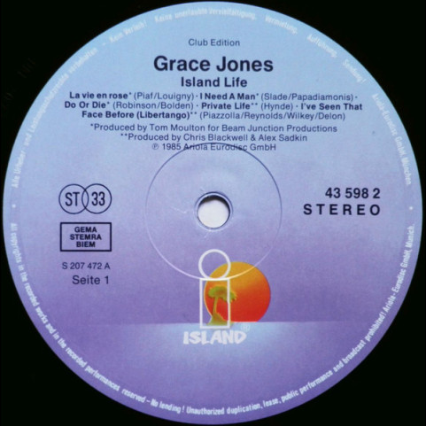 Grace Jones - Island Life (1985) [1LP]