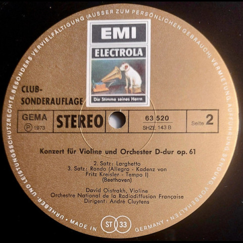 Ludwig van Beethoven - David Oistrach - Violinkonzert (1973) [1LP]
