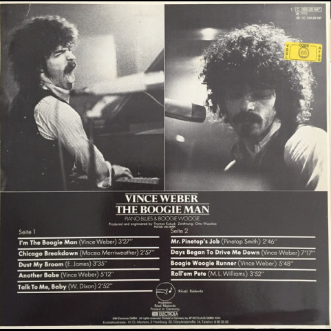 Vince Weber - The Boogie Man (Piano Blues & Boogie Woogie) (1975) [1LP]