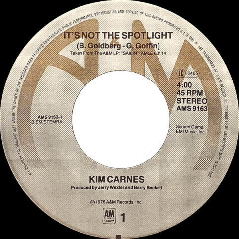 Kim Carnes - It's Not The Spotlight (1981) [7"]