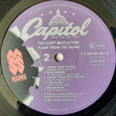 Delbert McClinton - Plain' From The Heart (1981) [1LP]
