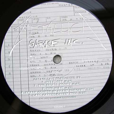 Metallica - Garage Inc. (2011) [3LP]