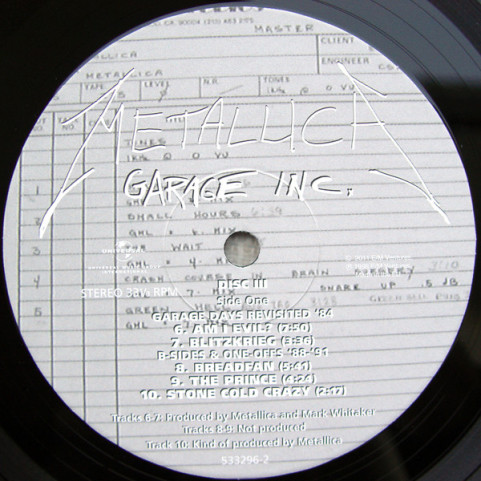 Metallica - Garage Inc. (2011) [3LP]