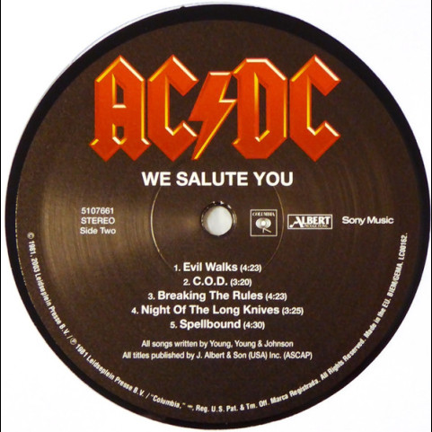 AC/DC - For Those About To Rock (We Salute You) (2009) [1LP] 180g