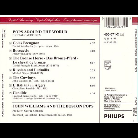 John Williams (4) • Boston Pops Orchestra - Pops Around The World (Digital Overtures) [1CD]