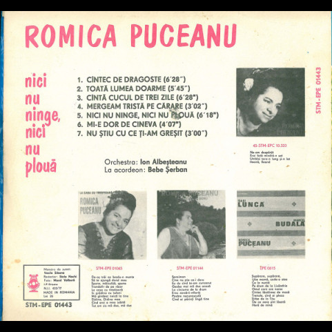 Romica Puceanu - Nici Nu Ninge, Nici Nu Plouă (1979) [1LP]