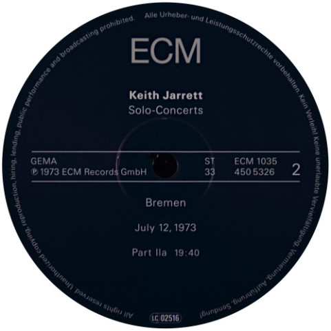 Keith Jarrett - Solo Concerts: Bremen / Lausanne (2023) [3LP]