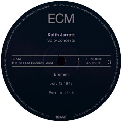 Keith Jarrett - Solo Concerts: Bremen / Lausanne (2023) [3LP]