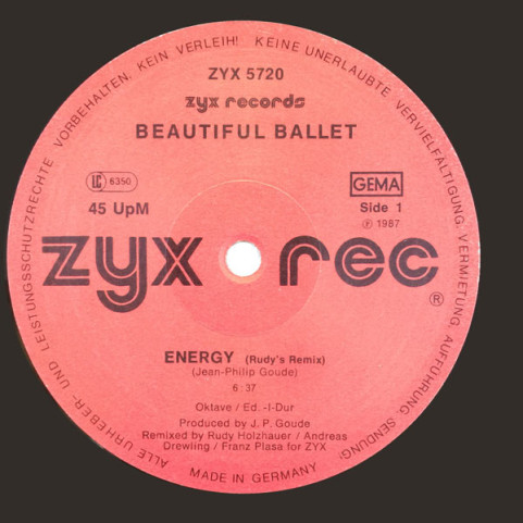 Beautiful Ballet - Energy (Rudy's Remix) (1987) [12"]