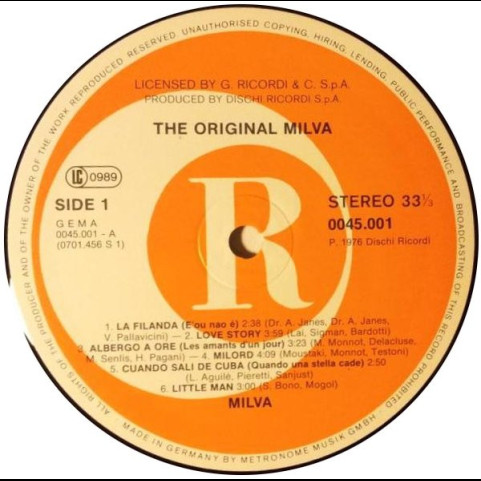Milva - The Original Milva [1LP]