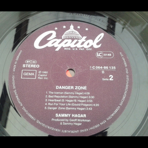Sammy Hagar - Danger Zone (1980) [1LP]