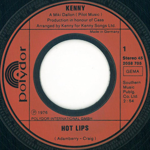 Kenny (3) - Hot Lips (1976) [7"]