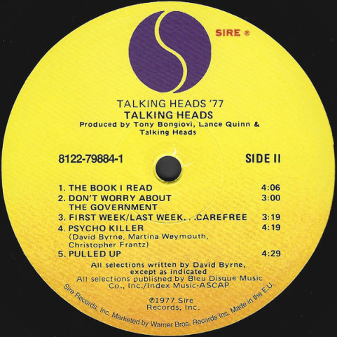 Talking Heads - Talking Heads: 77 (2009) [1LP] 180g
