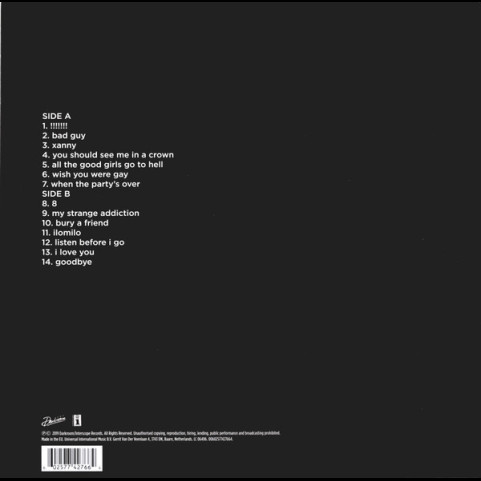 Billie Eilish - When We All Fall Asleep, Where Do We Go? [1LP]