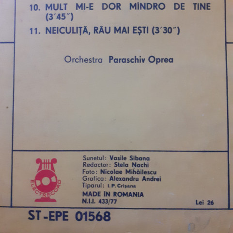 Ileana Ciuculete și Valeriu Sfetcu - Primăvara-nfloare Dorul (1979) [1LP]