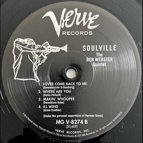 Ben Webster Quintet, The - Soulville (2024) [1LP] 180g