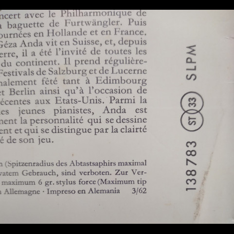 Wolfgang Amadeus Mozart - Géza Anda - Camerata Academica Salzburg - Klavierkonzerte G-dur Kv 453, C-dur Kv 467 (1962) [1LP]