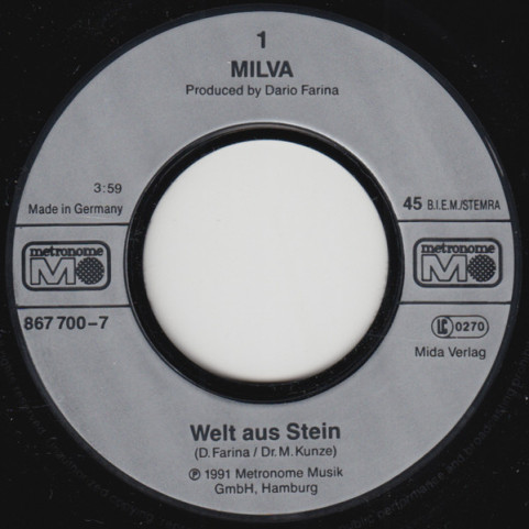 Milva - Welt Aus Stein (1992) [7"]