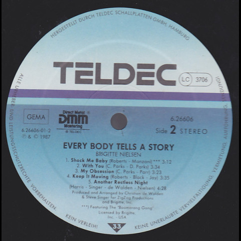 Brigitte Nielsen - Every Body Tells A Story (1987) [1LP]