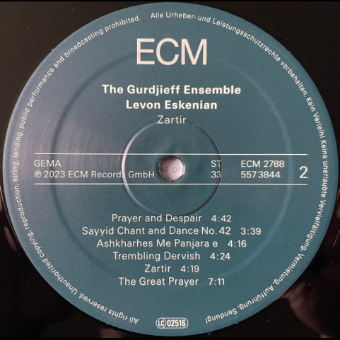 Gurdjieff Folk Instruments Ensemble, The, Levon Eskenian - Zartir (2024) [1LP]