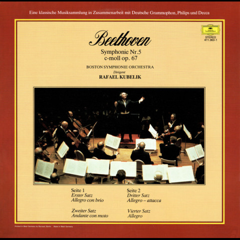 Ludwig van Beethoven, Boston Symphony Orchestra, Rafael Kubelik - Symphonie Nr. 5 C-moll Op. 67 [1LP]