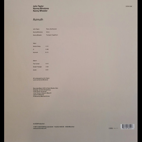 John Taylor (2), Norma Winstone, Kenny Wheeler, Azimuth (2) - Azimuth (2024) [1LP]