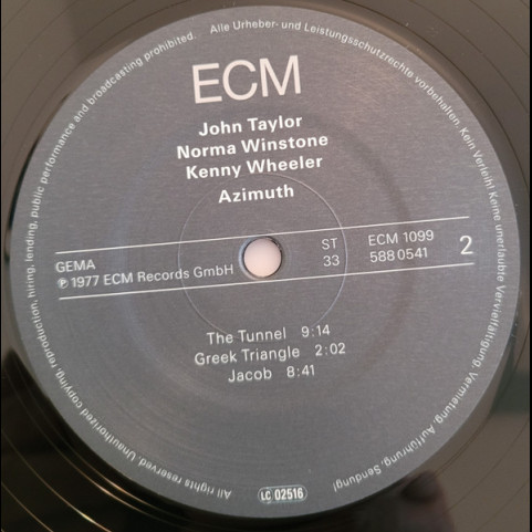 John Taylor (2), Norma Winstone, Kenny Wheeler, Azimuth (2) - Azimuth (2024) [1LP]