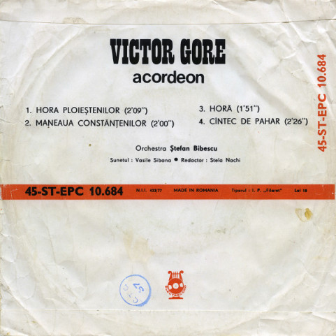 Victor Gore - Acordeon (1980) [7"]