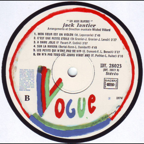 Jack Lantier - Les Roses Blanches (1974) [1LP]