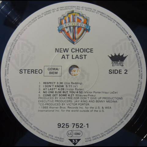 New Choice - At Last (1988) [1LP]