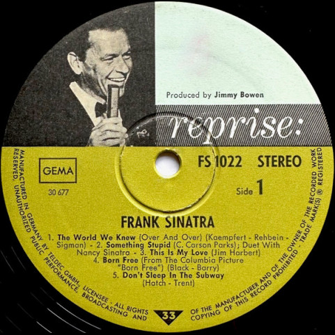 Frank Sinatra - The World We Knew (1967) [1LP]