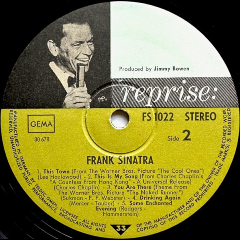 Frank Sinatra - The World We Knew (1967) [1LP]