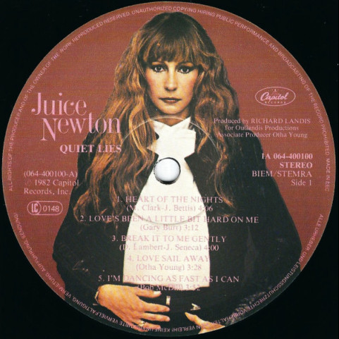 Juice Newton - Quiet Lies (1982) [1LP]
