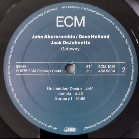 John Abercrombie, Dave Holland, Jack DeJohnette - Gateway (2024) [1LP]