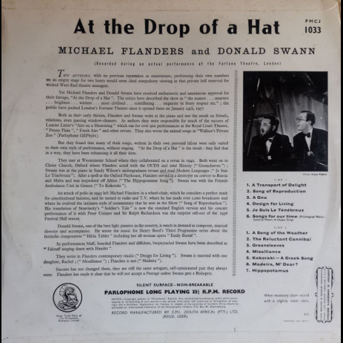 Flanders & Swann - At The Drop Of A Hat (1957) [1LP]