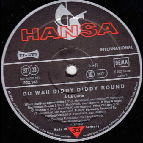 À La Carte - Do Wah Diddy Diddy Round (1980) [1LP]